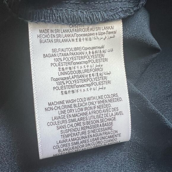 BCBGeneration Navy Blue/Black Metallic Floral Dress, Size Large, Mini Longsleeve - Picture 7 of 11